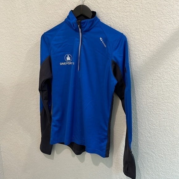 Sugoi Blue 1/4 Zipper Running/Biking Jacket With Fleece Insulation In Size S/P - Picture 4 of 12
